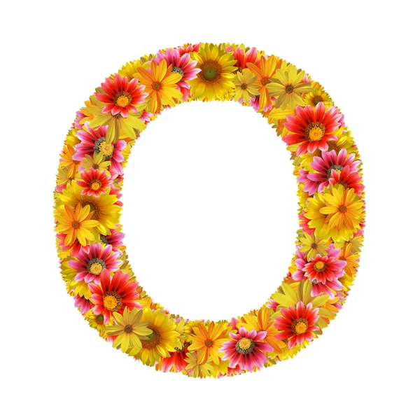 Flowers letter O — Stock Photo, Image