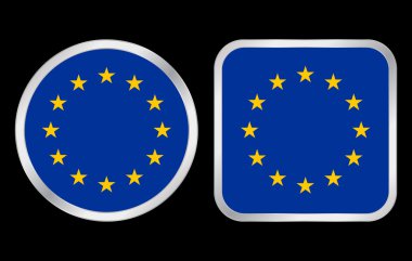 European union flag icon clipart