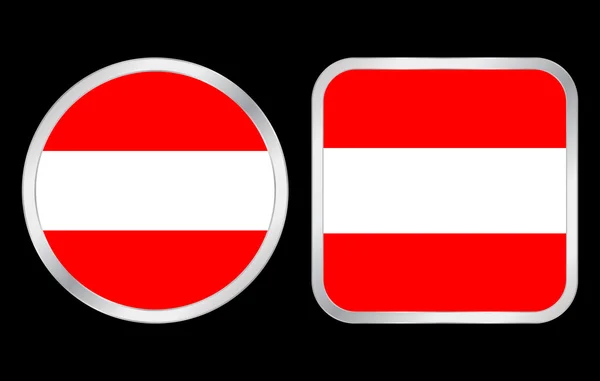 Icône drapeau Autriche — Image vectorielle