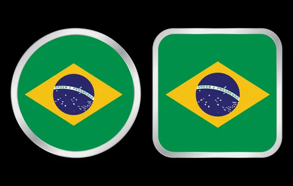Brasilianische Flagge — Stockvektor
