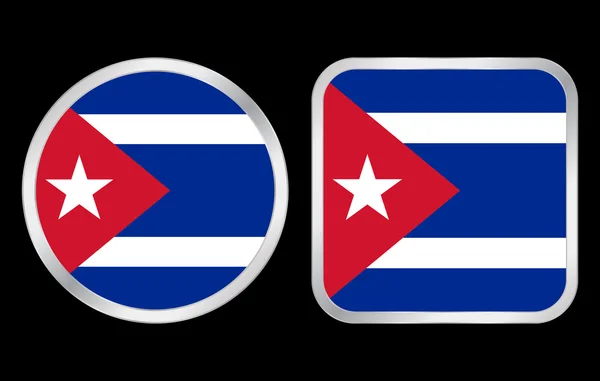 Icono bandera de Cuba — Vector de stock