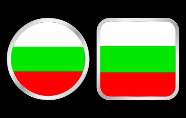 Bandera de Bulgaria icono — Archivo Imágenes Vectoriales
