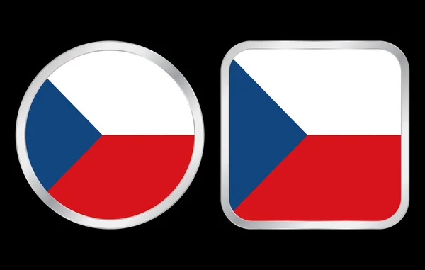 チェコ共和国の旗のアイコン — ストックベクタ