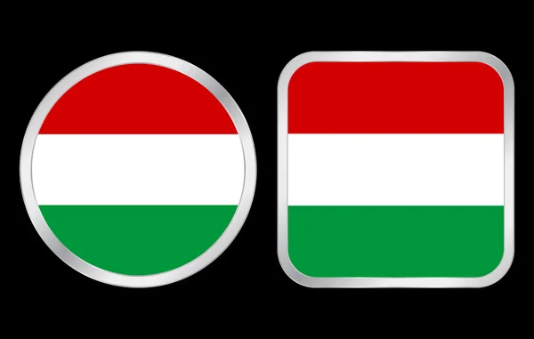 Magyar zászló ikonra — Stock Vector