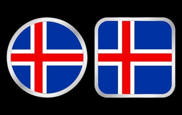 Iceland flag icon — Stock Vector