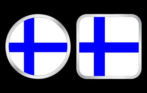 フィンランドの旗のアイコン — ストックベクタ