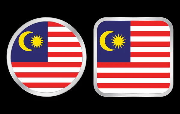 Malaysia flag icon — Stock Vector