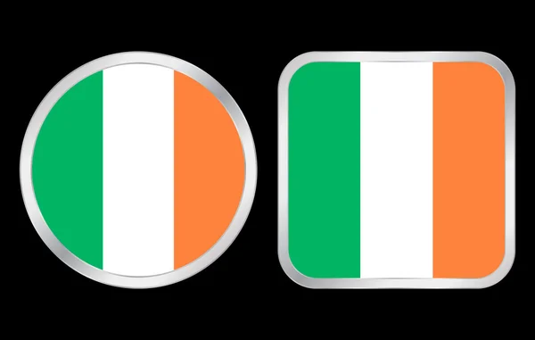 爱尔兰国旗图标 — 图库矢量图片