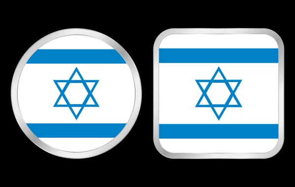 Israele Icona Bandiera — Vettoriale Stock