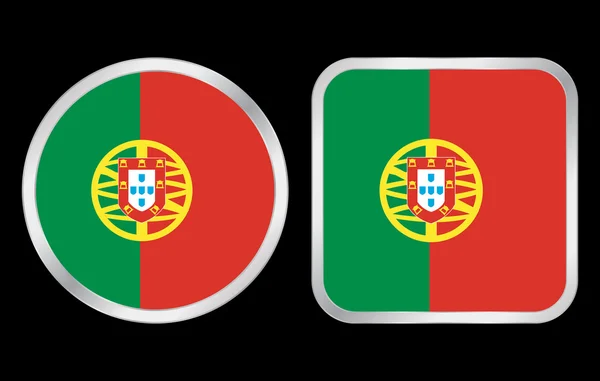 Portuga flaggikonen — Stock vektor
