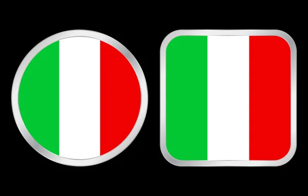 Ikone der italienischen Flagge — Stockvektor