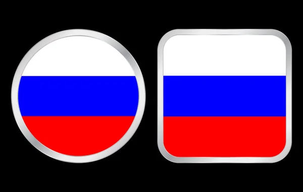 Rusia icono de la bandera — Vector de stock