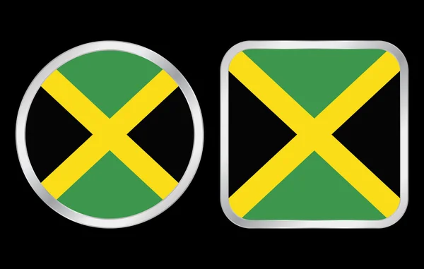Icône drapeau de la Jamaïque — Image vectorielle