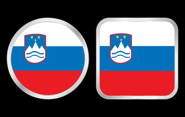 Slovenia flag icon — Stok Vektör