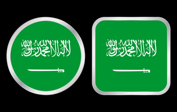 Saudiarabien flaggikonen — Stock vektor