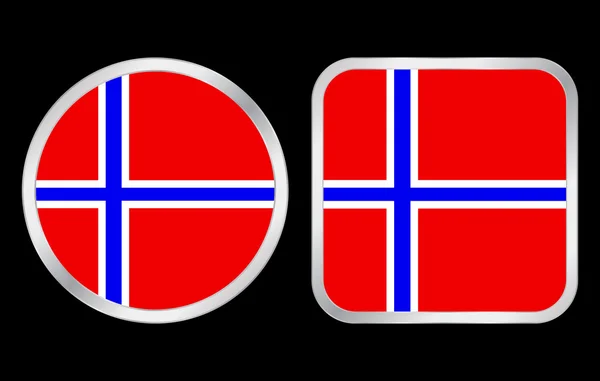 ノルウェーの旗のアイコン — ストックベクタ