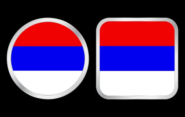 Het pictogram van de vlag van Servië — Stockvector
