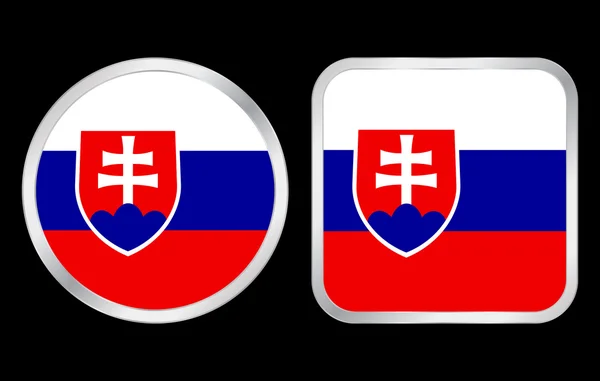 슬로바키아의 국기 아이콘 — 스톡 벡터