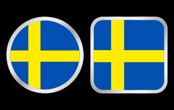 瑞典国旗图标 — 图库矢量图片