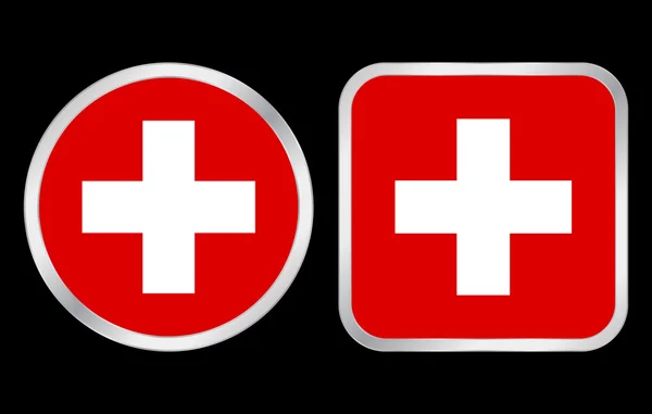 Значок прапорця Швейцарії — стоковий вектор
