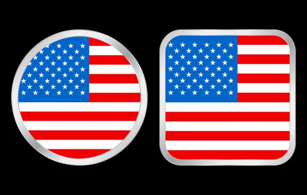 Ikona flagi USA — Wektor stockowy
