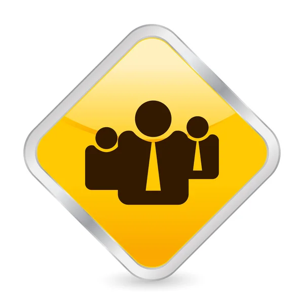 Zakelijke gele vierkante pictogram — Stockvector