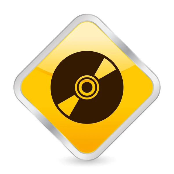 CD sarı kare simgesi — Stok Vektör