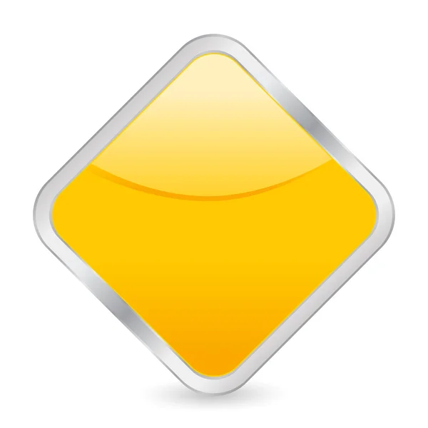 Pusty żółta ikona kwadrat — Wektor stockowy