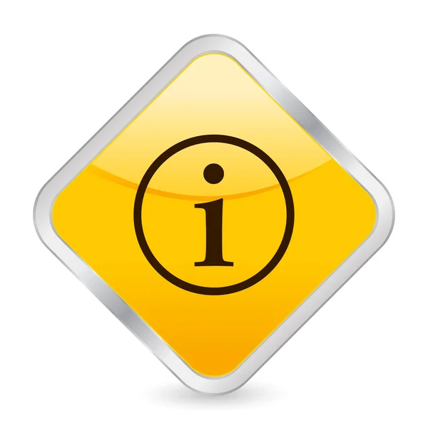 Info icône carré jaune — Image vectorielle