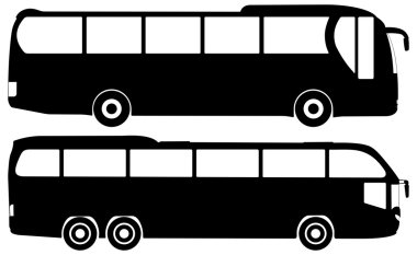 Bus vector set clipart