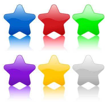 Color stars icon clipart