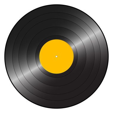 Gramophone record orange clipart