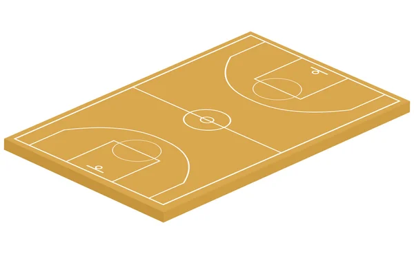 3D basketball court — Stock Vector
