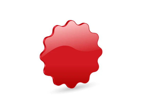 Badge vettoriale rosso 3D — Vettoriale Stock