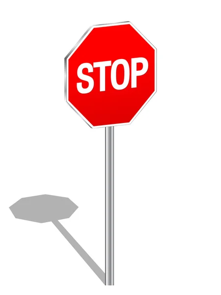 3d sign stop — Stock Vector