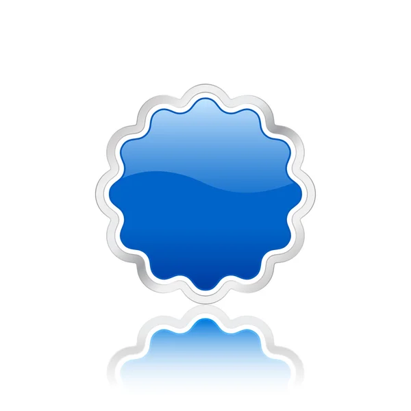 Blauwe vector badge — Stockvector