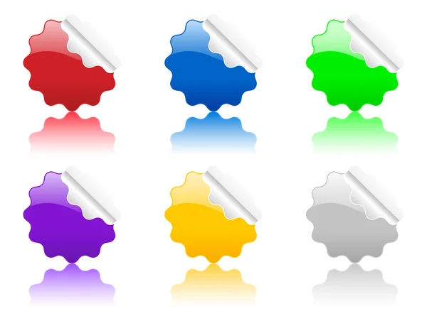 Autocollant badge couleur — Image vectorielle