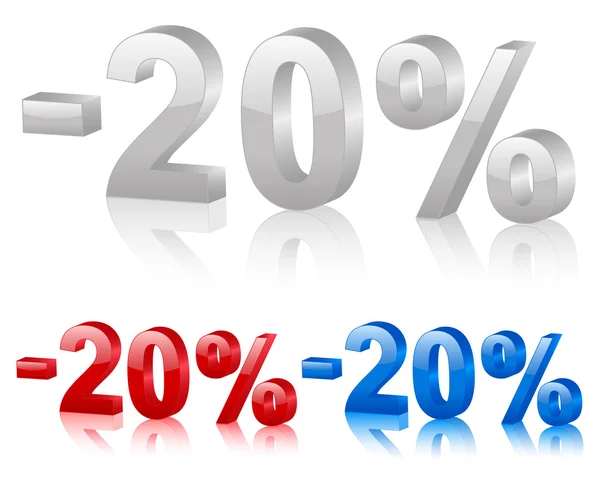 Discount 20% — 图库矢量图片