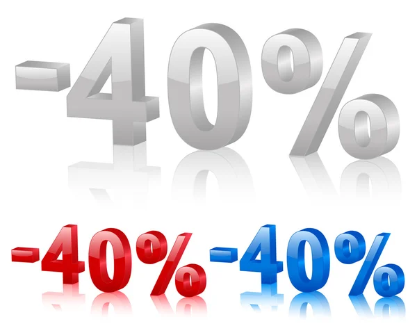 Discount 40% — Stock Vector