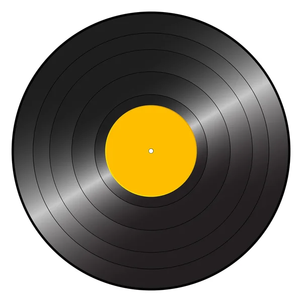 stock vector Gramophone record orange