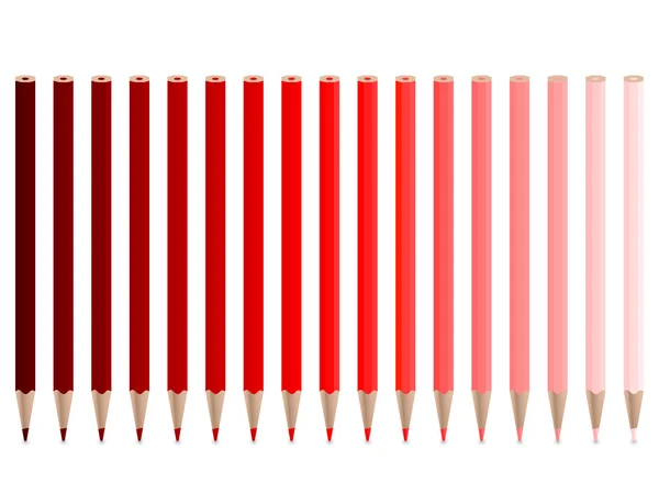 Červené tužky — Stockový vektor