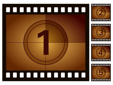 Film countdown clipart