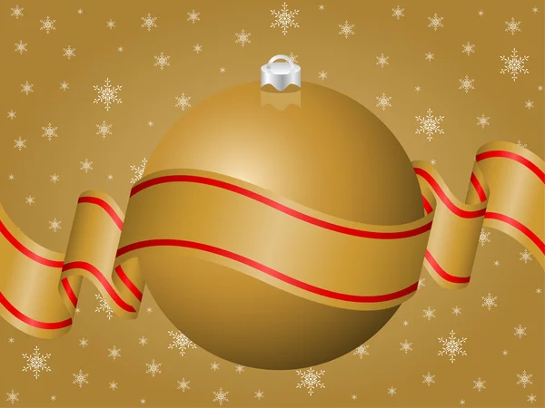 Vánoční dekorace zlatá — Stockový vektor