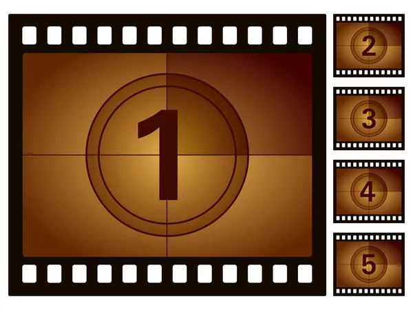 Film countdown — Stock Vector