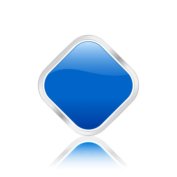 Icono de rombo azul — Vector de stock