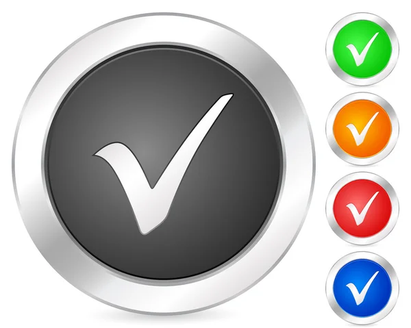 Computer icon check symbol — Stock Vector
