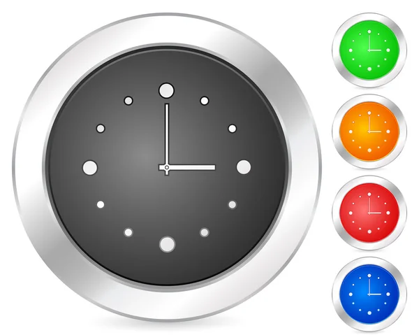 Reloj icono ordenador — Vector de stock