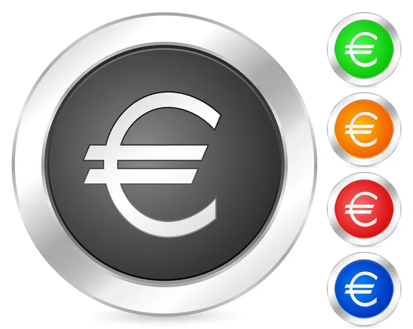 Icône de l'ordinateur euro — Image vectorielle