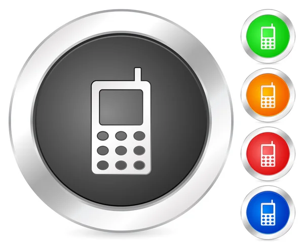 Komputer ikony telefonu komórkowego — Wektor stockowy
