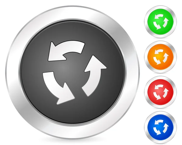 Icona del computer riciclare — Vettoriale Stock